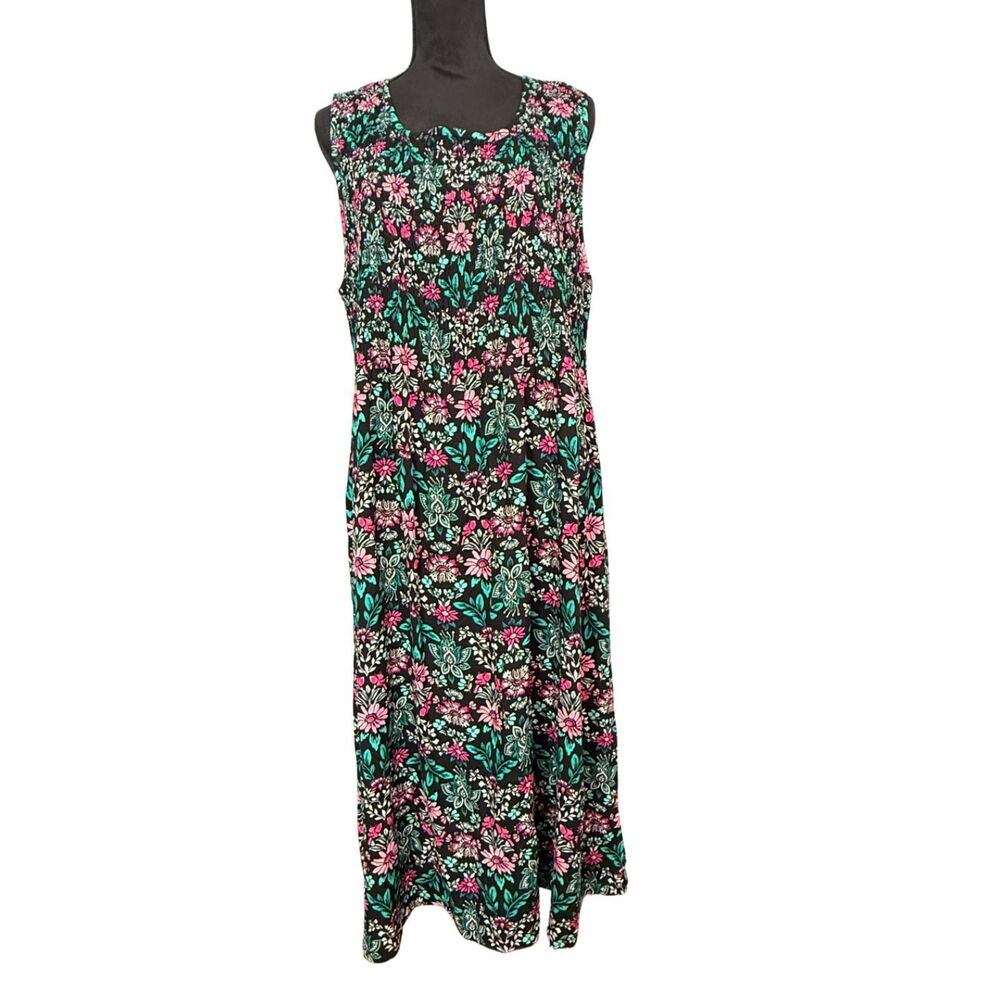 Croft & Barrow Women’s Sleeveless Smocked Floral Dress size XXL